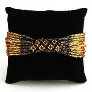 Czech Bead Zulu Style Bracelet Earth Tones